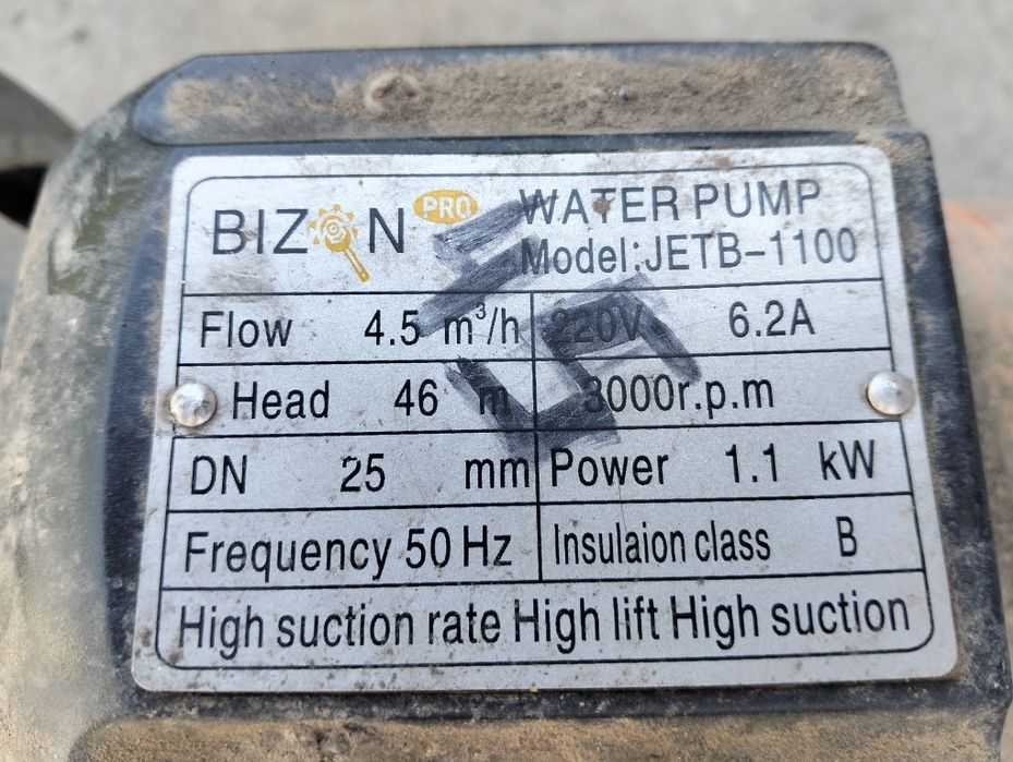 Водяной насос,мотор BIZON JETB-1100