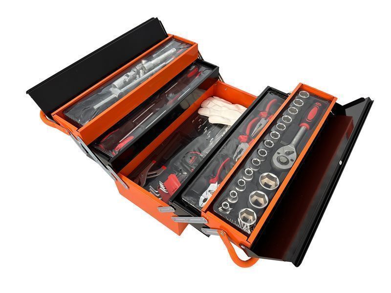 Метална кутия с инструменти, с 85 части gebo tools