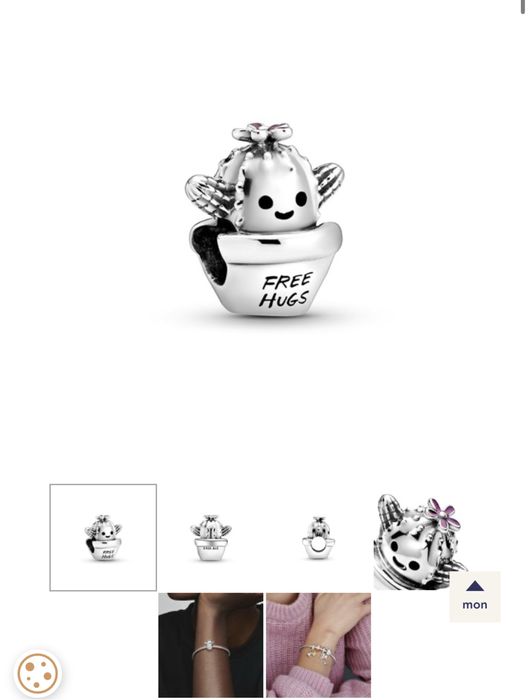 ⸻  Оригинален талисман Pandora “Free Hugs” (Кактус)