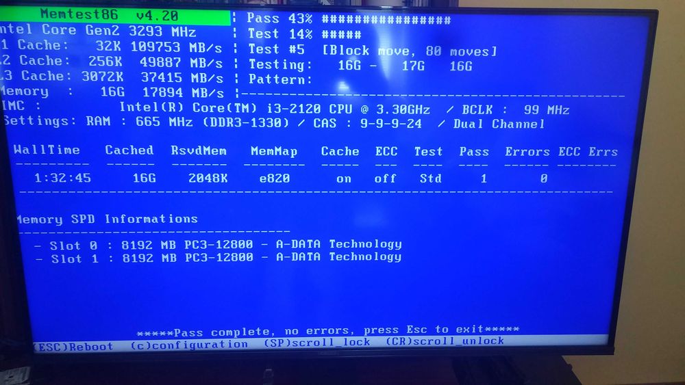 Рам памет за компютър 8GB DDR3 1600MHz A-DATA AD3U1600W8G11-B RAM
