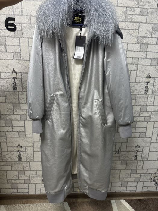 Пальто комбинированное