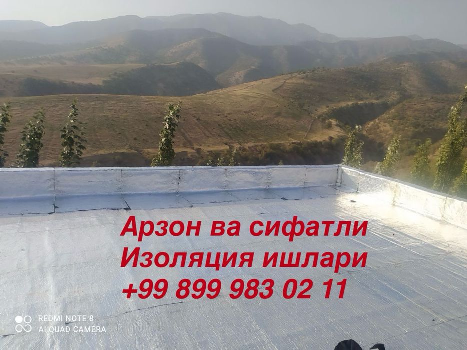 Izolyatsiya ishalari va tom yopish xizmati