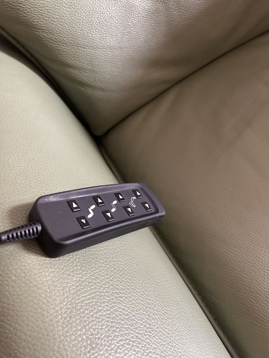 Fotoliu Recliner Electric HIMOLLA din Piele Naturală Verde Oliv - Premium