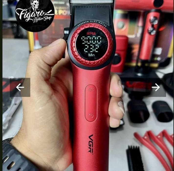 Професионален комплект машинки за подстригване VGR Stepless, 4 в 1, Тример VGR V-977, Шейвър VGR V-377, Сешоар VGR 401