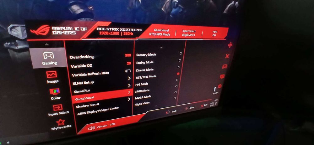 Гейминг Монитор Asus ROG STRIX XG279CNS 380Hz. 27inch. IPS (Гаранционен)