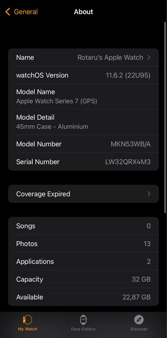 Apple watch seria 7 45mm 32gb