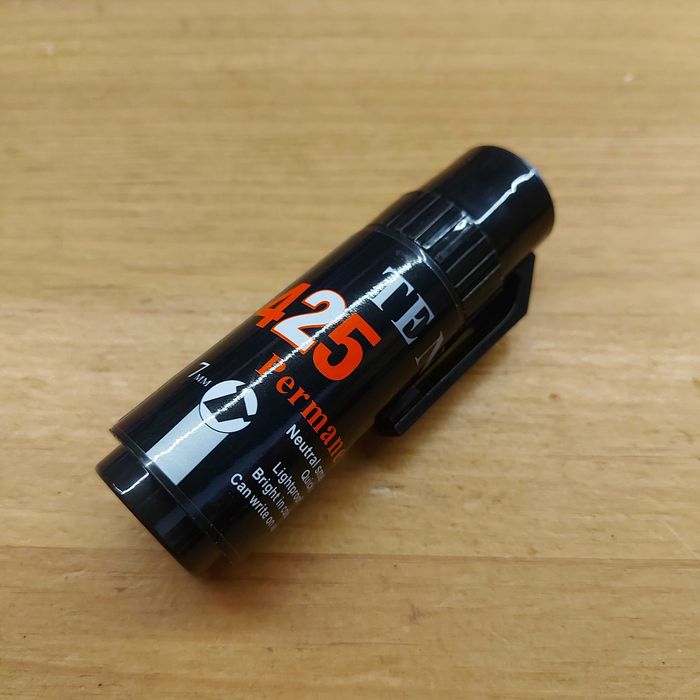 Оригинальный Черный перманентный Маркер "TE NENG" 425. Универсальный.