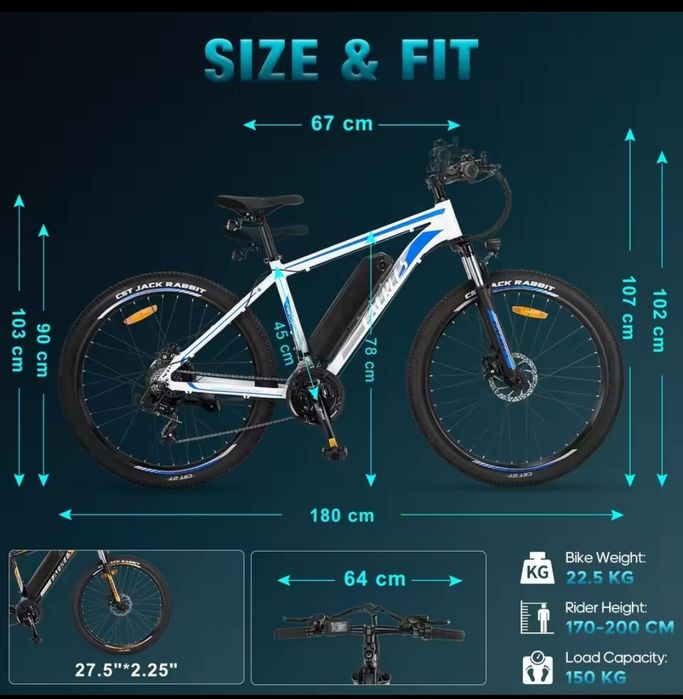 Електрически велосипед колело E Bike 26 -27.5