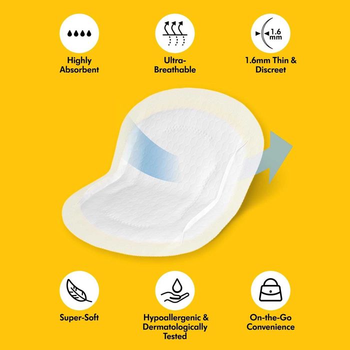 MEDELA Ultra-Breathable – Ултратънки абсорбиращи подплънки за кърма, 120 бр., дискретен дизайн