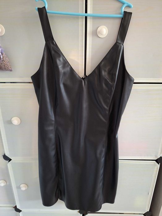 Rochie imitatie de piele