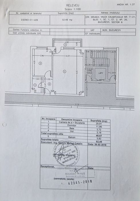 Apartament 2 camere | 52,49 mp | Bloc 2018 | Sector 6 | Valea Călmățuiului | Bulevardul Timișoara | Proprietar