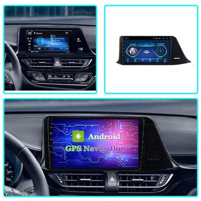 Navigatie Android 14 TOYOTA C-HR 2016 - 2020 1/8 Gb CarPlay + CAMERA