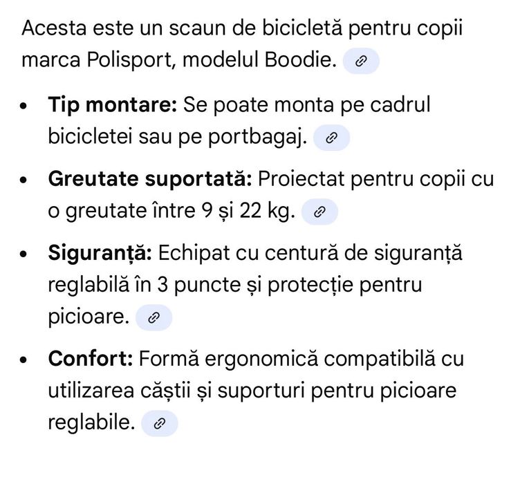 Scaun de bicicleta pentru copii Polisport