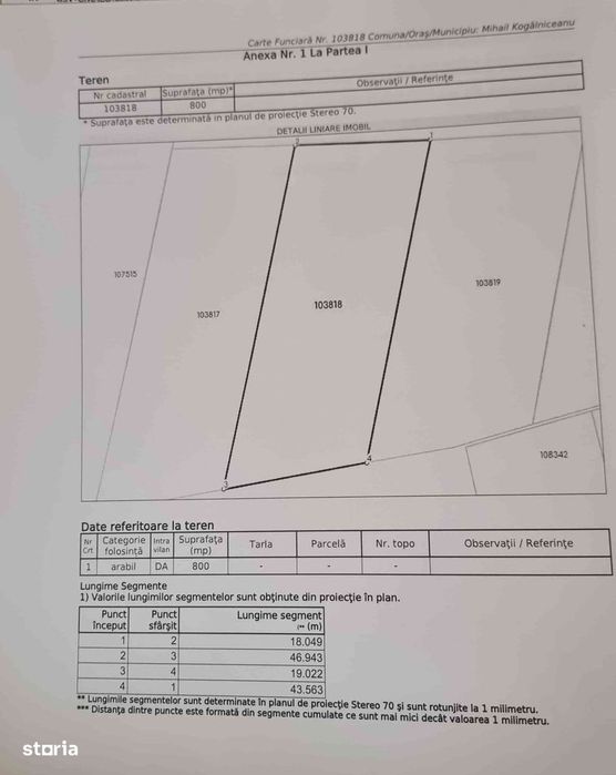 Teren de construcție, 800mp, utilități disponibile