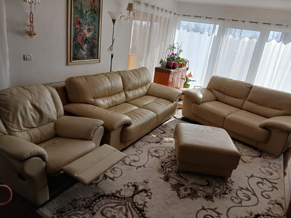 Set canapele piele naturala