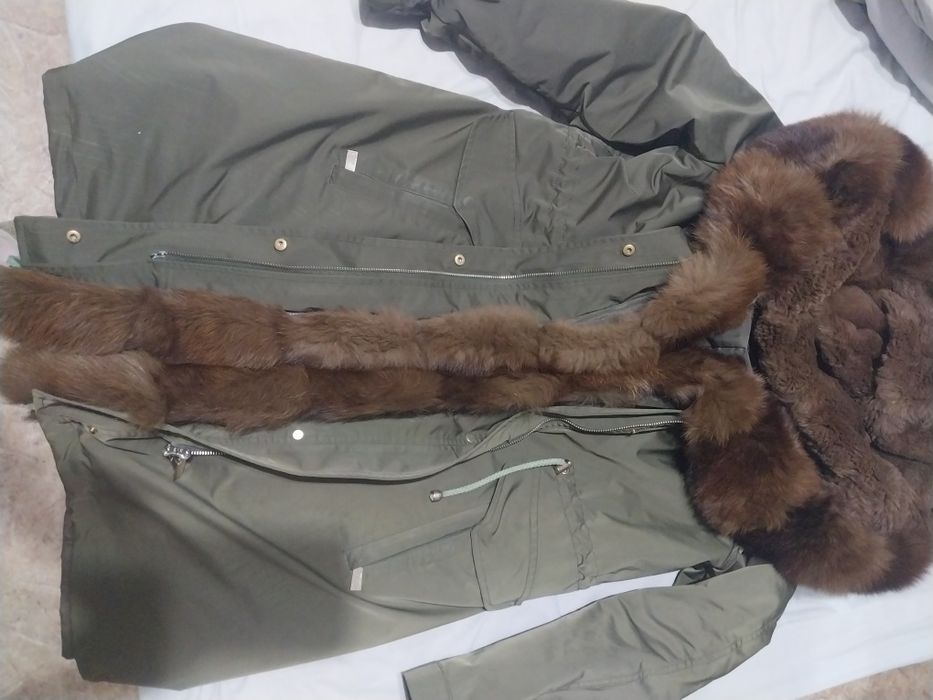 Шикарная парка, цвет хаки
