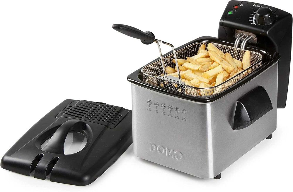 ПРОМО Нов Фритюрник Domo DO464FR, 3 л, 2200W с 2г Гаранция