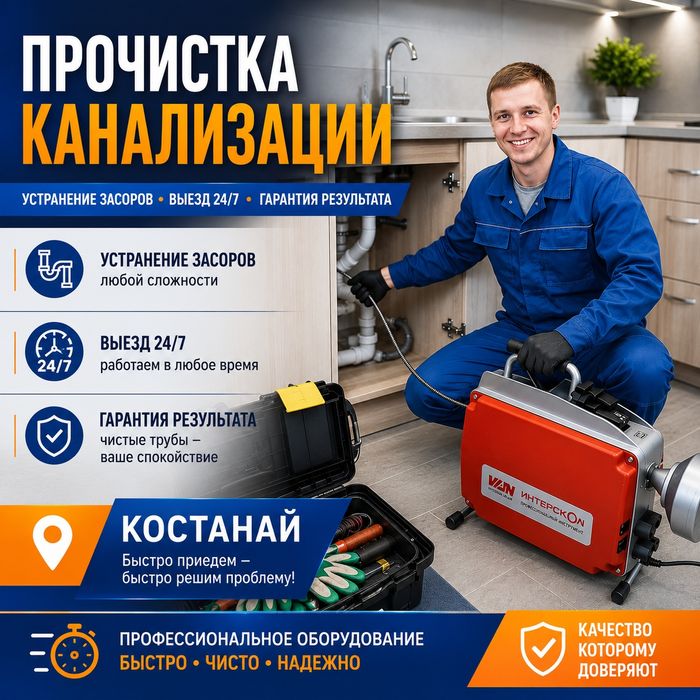 Прочистка канализации сантехник