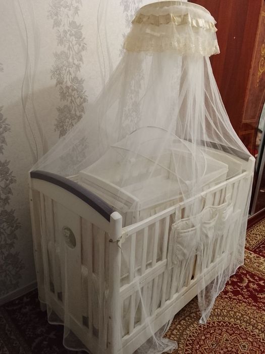 Детский кровать с люлькой