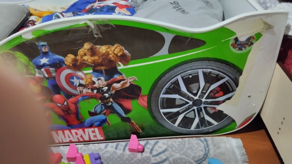 Машина кровать С супергероями