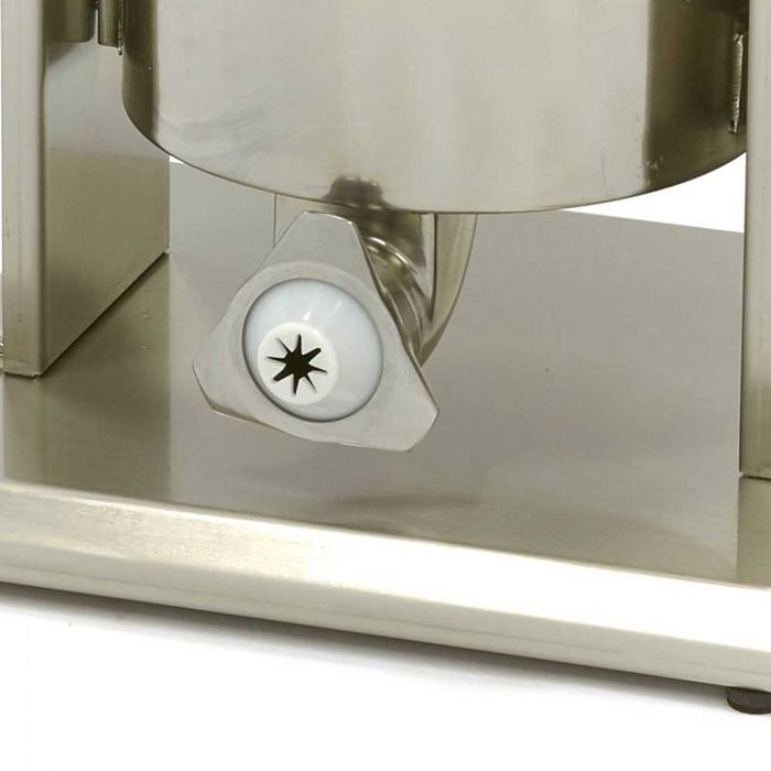 Пълначка за месо и чуроси 7л-ръчна,вертикална-неръждаема стомана