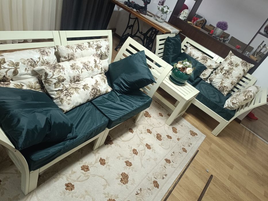 Set de grădină din lemn masiv