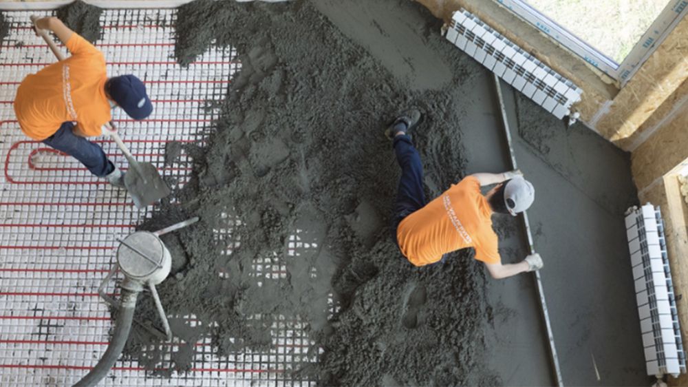 Делаем полусухю стяжку !