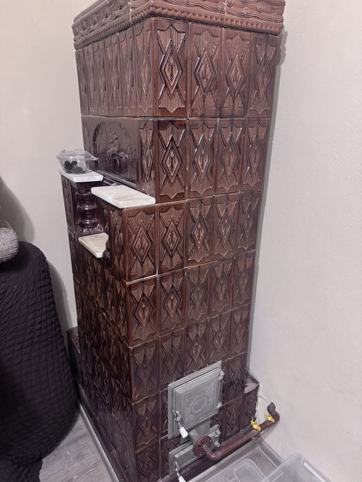Soba teracota cu arzator de gaz