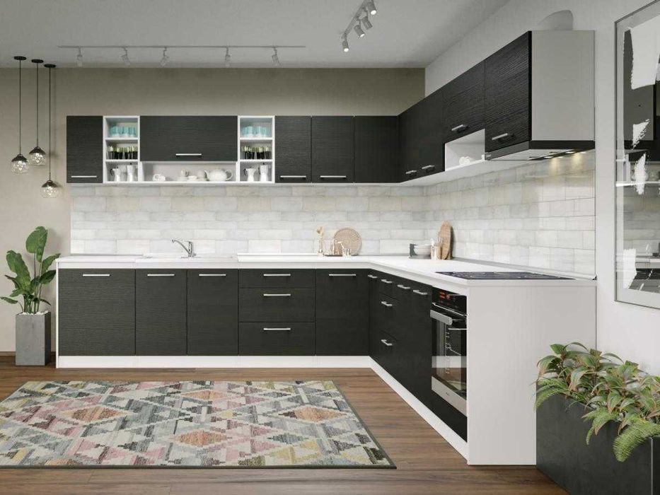 Set Mobila Bucatarie Colt Mina 300*300 Alb/Ferrara – C32