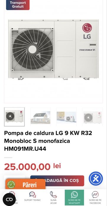 Pompa de căldură LG 9 KW R32