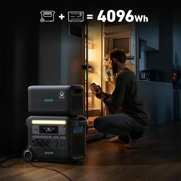 Statie de incarcare portabila Anker Solix F2000, 2048 Wh, 2300 W, intrare incarcare solara pana la 1000 W, aplicatie iOS si Android