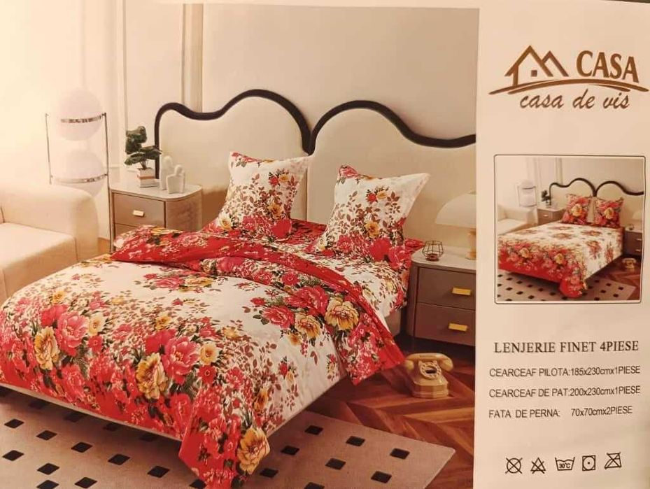 Nou Set 5 lenjerii bumbac finet 4 piese