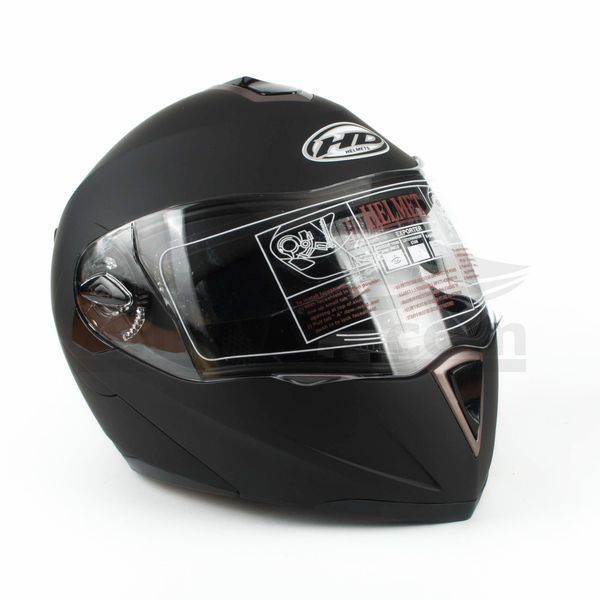 Модуларна каска hd a16 matt-black + вградени тъмни очила