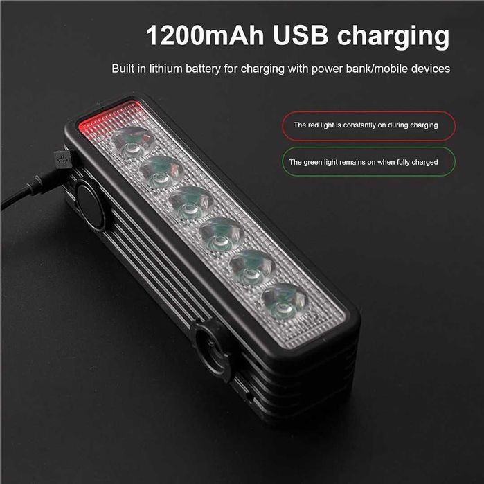 2 в 1 Предна LED светлина JOHORSE с вграден клаксон (500Lum / 120dB)