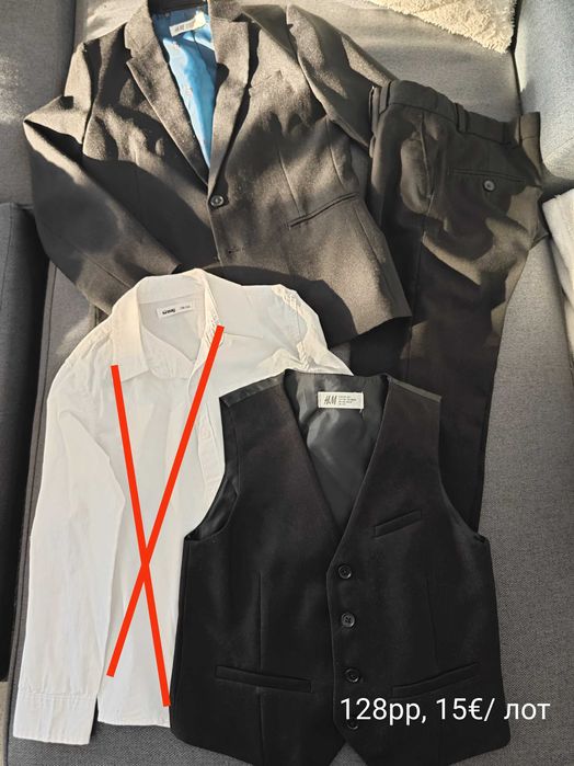 Пролетни и зимни дрехи за момче 128рр