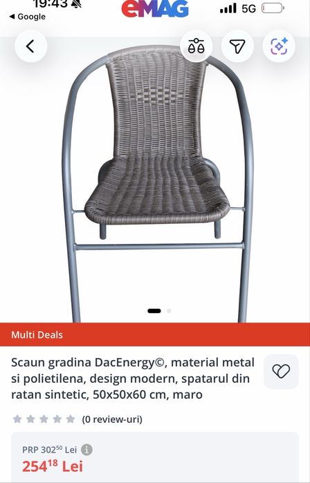Scaun nou pentru terasa sau balcon
