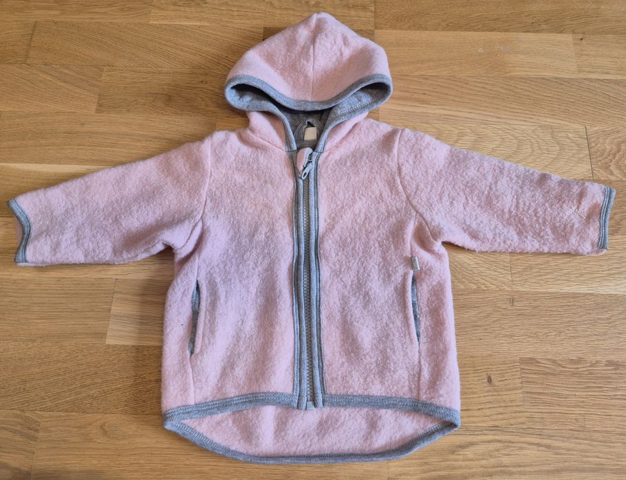 Geaca 100% lana fleece dublata fata 3-6 luni / 1 an