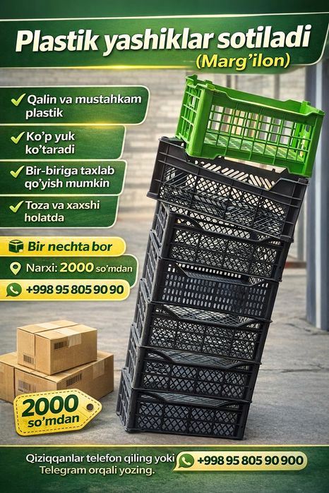 Mevalar uchun sifatli yashiklar
