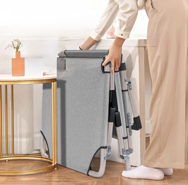 Раскладушка серебристый,черный