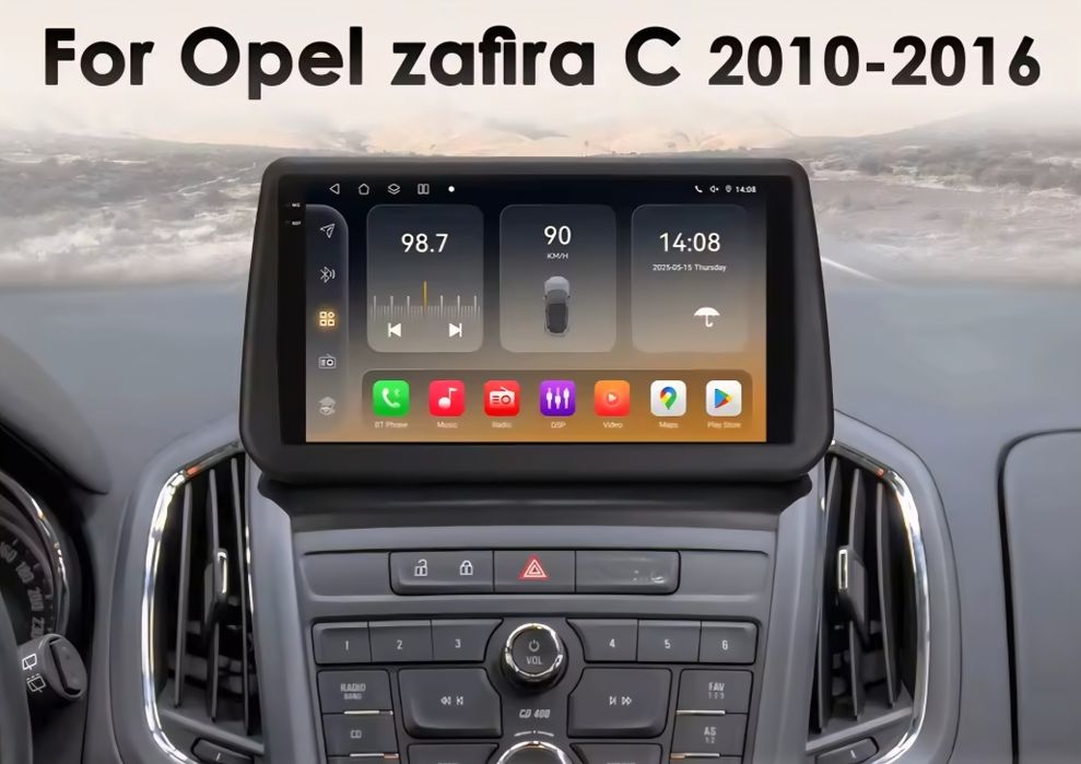 Navigatie android Opel Zafira Waze YouTube Carplay