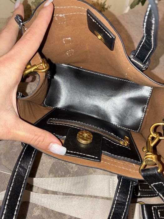 Черна дамска чанта ZARA