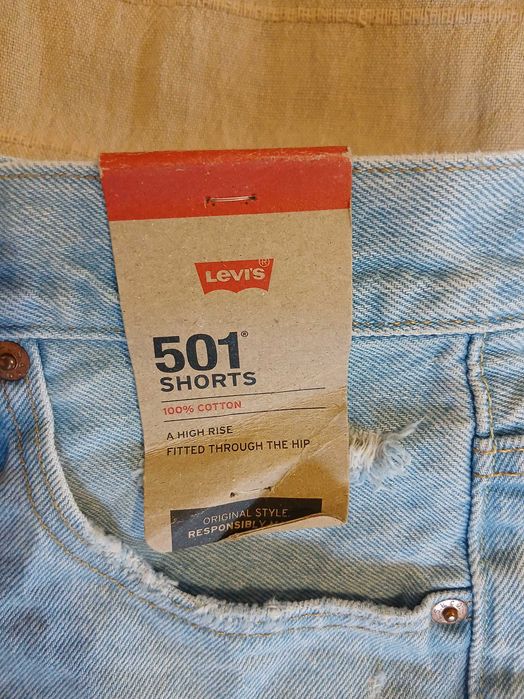 Levi's 501 къси дънкови панталонки, 25номер, с етикет