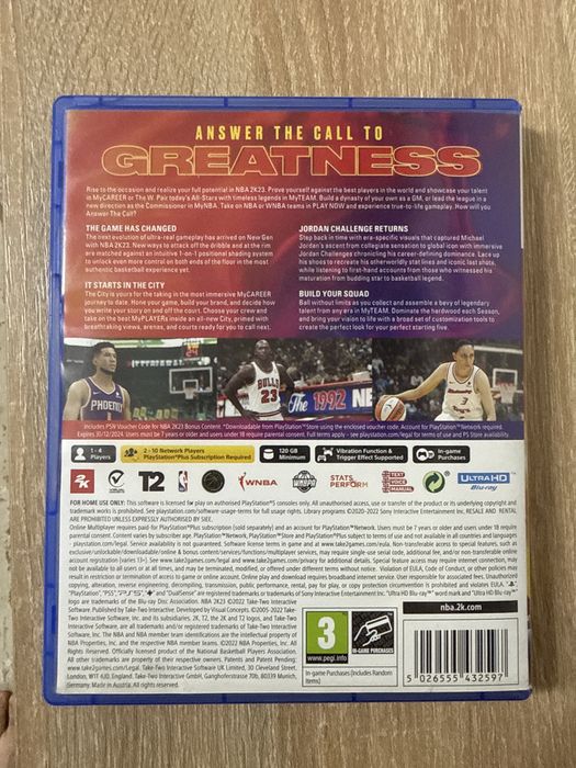 Диск на пс5 NBA 2k23