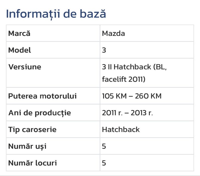 Mazda III BL 2011