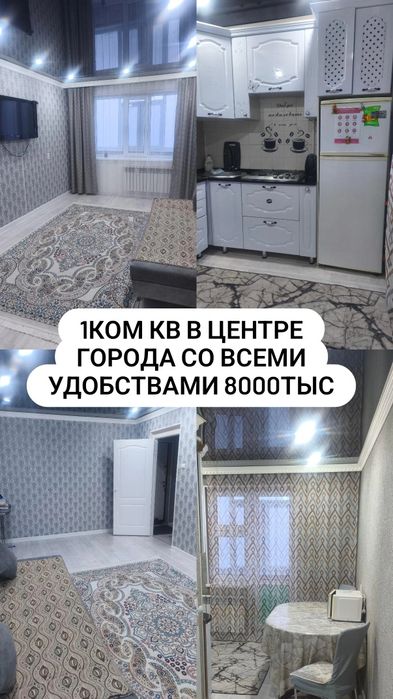 Квартира 1ком посуточно 8000тыс