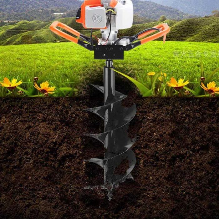 Бензинов Свредел KRAFTROYAL Двутактов Свредло за Земя 68 кубика