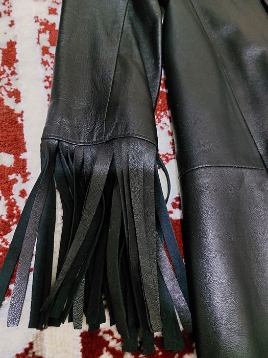 Кожаный женский плащ Турция р.М