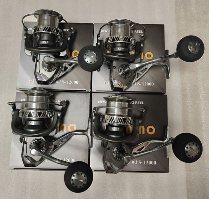 SET 4 Mulinete CRAP SAIMINO JS12000 Long Cast 13+1 Rulmenți