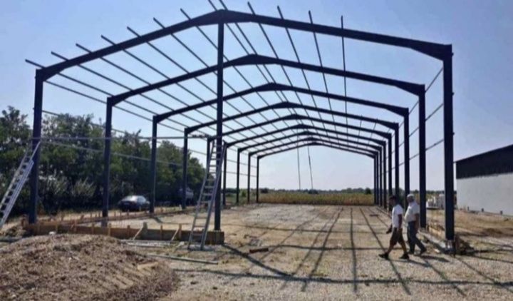 Vand hala metalica 10x15x4m din profil IPE160
Structura contine:
4ferm
