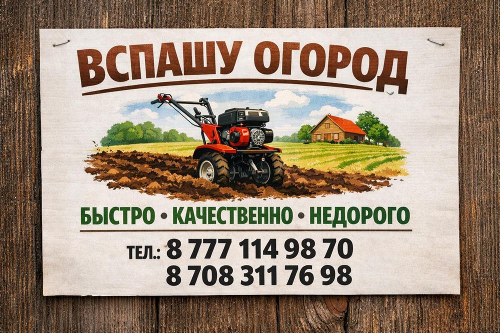 Вспашу огород дачу.